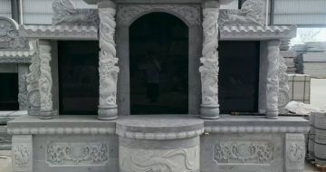 晋中 芝麻灰高档墓碑，土墓，可定制