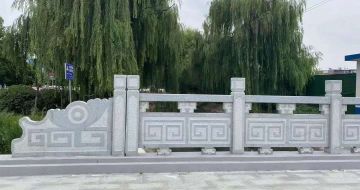 晋中 芝麻灰桥栏杆、河道栏杆安装效果
