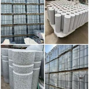 晋中 芝麻白花岗岩挡车柱、隔离柱多少钱