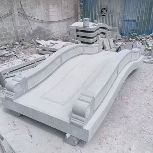 晋中 芝麻灰花岗岩园林景观 小石桥