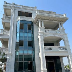 晋中 芝麻白花岗岩别墅外墙干挂效果展示