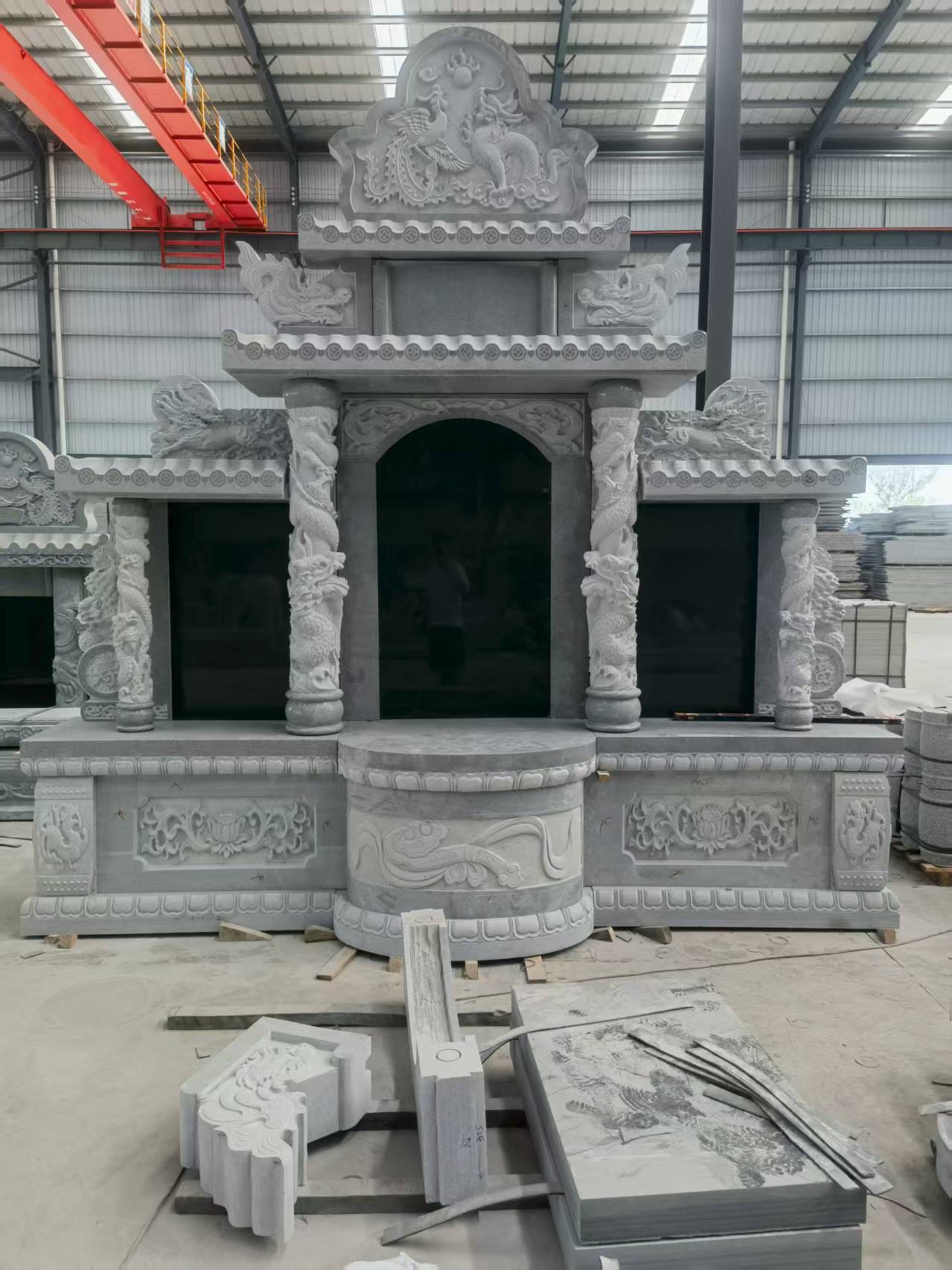 晋中 芝麻灰高档墓碑，土墓，可定制