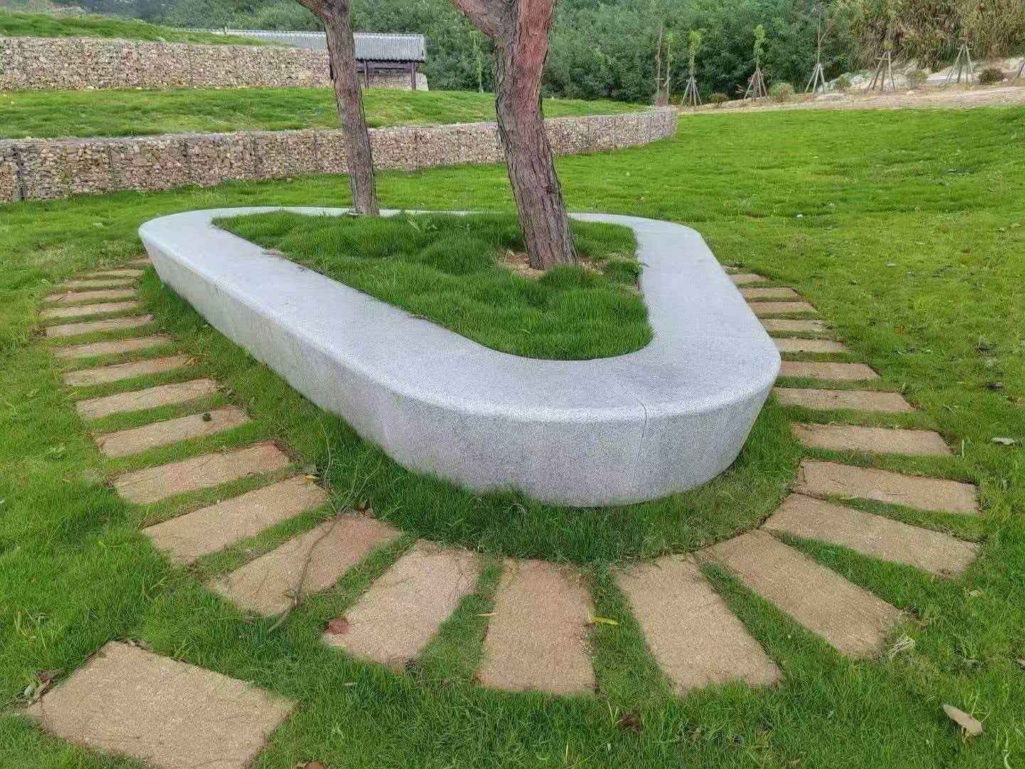 晋中 芝麻白光面整石坐凳