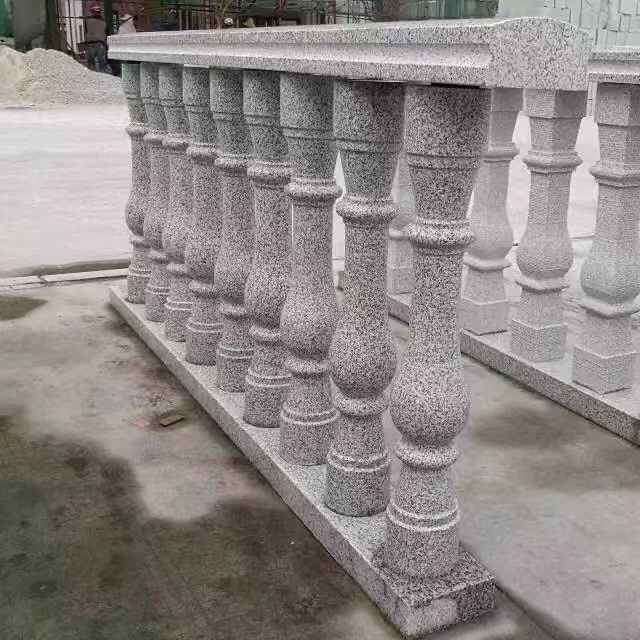 晋中 芝麻白圆形光面花瓶柱，栏杆