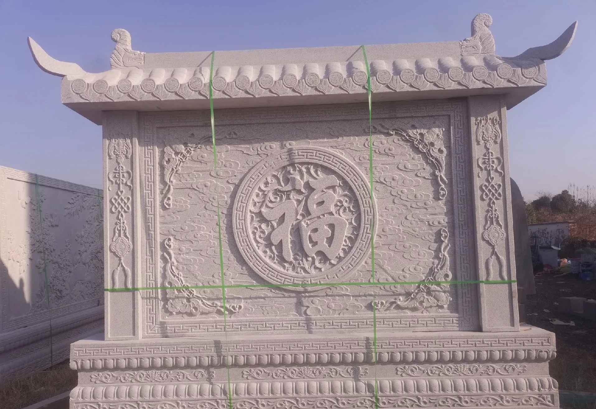 晋中 芝麻白花岗岩屏风，照壁，影壁